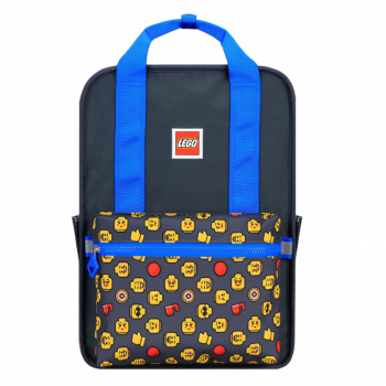 Rucsac Casual Lego Tribini Fun Large - Design Heads And Cup - Albastru ieftin