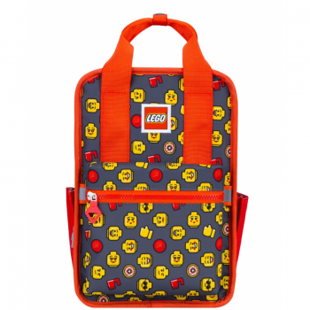 Rucsac Casual Lego Tribini Fun Small - Design Heads And Cup - Rosu ieftin