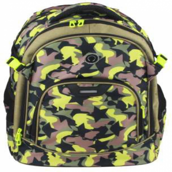 Rucsac Cosmo, dimensiune 43 x 29 x 22 cm, motiv Camouflage Green