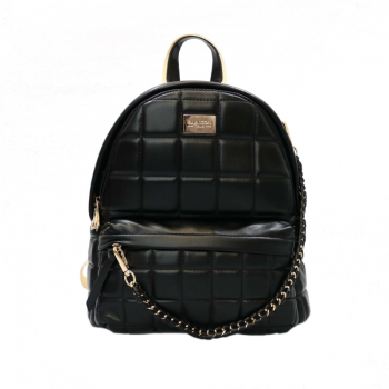 Rucsac Ella Icon de dama, Luxury, Negru, 26.5x14x31.5cm