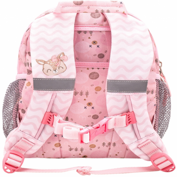 Rucsac Mini Kiddy, dimensiune 23 x 20 x 9 + 6 cm, motiv Woodland Deer