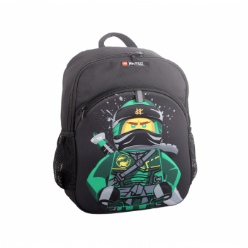 Rucsac Negru Lego M-line, Cu Buzunar Frontal - Design Verde Ninjago Lloyd de firma original