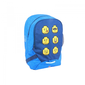 Rucsac Scoala Lego V-line - Design Faces Blue