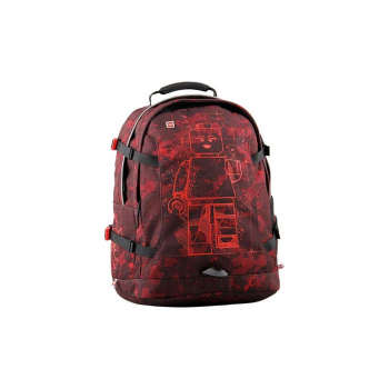 Rucsac Tech Teen, Lego Core Line - Design Minifigures Burgundy Camo