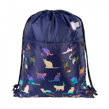 Sac Sport Majewski, Fete, SO-01, Gama St.Right, Holo Cats, Albastru Sac Sport Majewski, Fete, SO-01, Gama St.Right, Holo Cats, Albastru