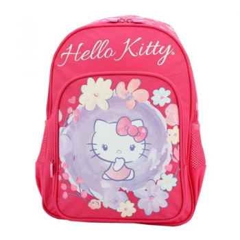 Ghiozdan Clasa 0 pentru Fete, 1 Compartiment 3 Buzunare, Model Hello Kitty, Dimensiune 380x270x120 mm, Culoare Multicolor de firma original