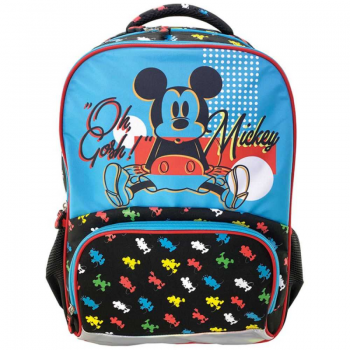 Ghiozdan Clasa 1-4 pentru Baieti, Model Mickey Mouse, Dimensiune 370x280x150 mm, Culoare Multicolor de firma original