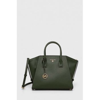 MICHAEL Michael Kors poseta de piele culoarea negru