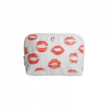 Portfard cosmetice, Charlotte Tilbury, Lip Print Canvas Makeup Bag