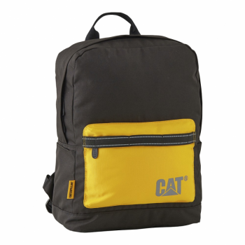 Rucsac Caterpillar V Power, Cu Dungi Reflectorizante, Material 600d Polyester - Negru/galben de firma original