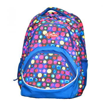 Rucsac Rocky Cu Doua Compartimente, Compartiment Pentru Laptop, Dimensiune 41 X 26 X 21 Cm, Motiv Colorful Dots ieftin