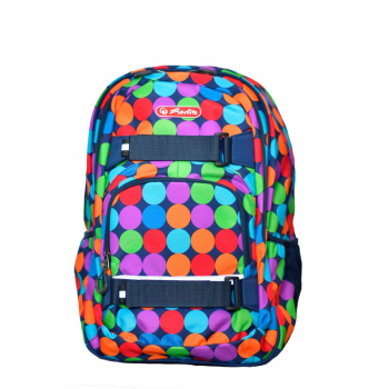 Rucsac Skater Cu Doua Compartimente, Compartiment Pentru Laptop Si Tableta, Dimensiune 43 X 27 X 18 Cm, Motiv Spots ieftin