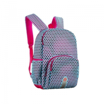 Rucsac Zipit Mesh White & Pink, Cu Buzunare Laterale