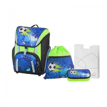 Set Ghiozdan Etui Cutie Carti si Sac Sport Schneiders Fotbal Smart, 31x40x22 cm ieftin