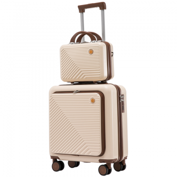 Set troler cu geanta cosmetice, Quasar & Co.®, compartiment laptop, cifru TSA, 4 roti 360 grade, maner telescopic, 48 x 42 x 25 cm / 22 x 29 x 15 cm, ABS, bej Set troler cu geanta cosmetice, Quasar & Co.®, compartiment laptop, cifru TSA, 4 roti 360 grade, maner telescopic, 48 x 42 x 25 cm / 22 x 29 x 15 cm, ABS, bej