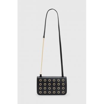 AllSaints poseta de piele Ludivine culoarea negru