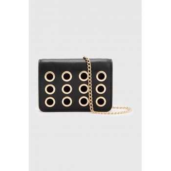 AllSaints poseta de piele Tallulah culoarea negru