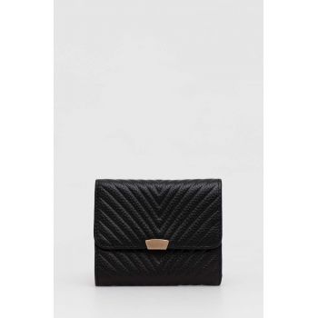 Answear Lab portofel de piele femei, culoarea negru