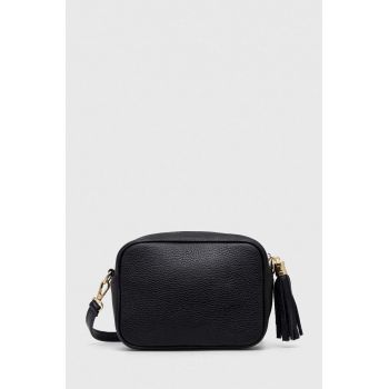 Answear Lab poseta de piele culoarea negru