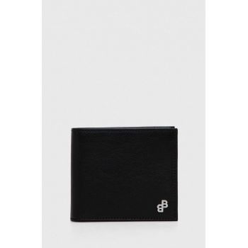 BOSS portofel de piele barbati, culoarea negru