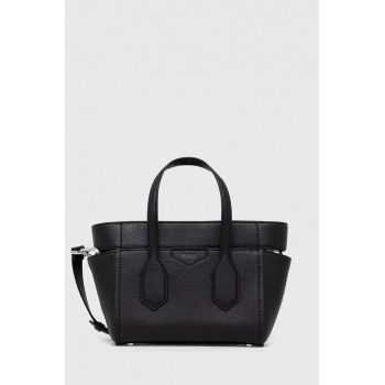 BOSS poseta de piele culoarea negru