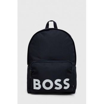 BOSS rucsac barbati, culoarea negru, mare, cu imprimeu