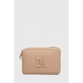 Dkny poseta de piele culoarea bej