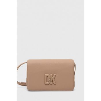 Dkny poseta de piele culoarea bej