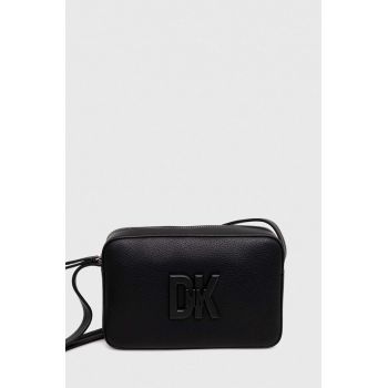 Dkny poseta de piele culoarea negru