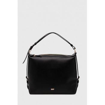 Dkny poseta de piele culoarea negru