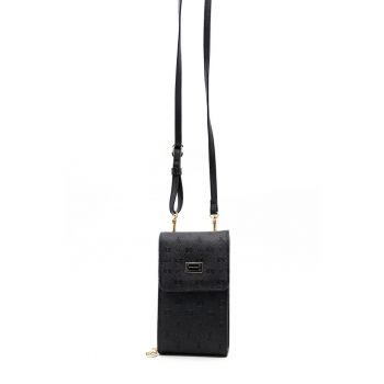 Etui crossbody din piele ecologica cu detalii in relief
