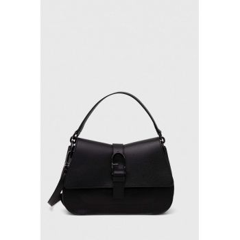 Furla poseta de piele culoarea negru