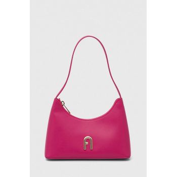 Furla poseta de piele culoarea roz