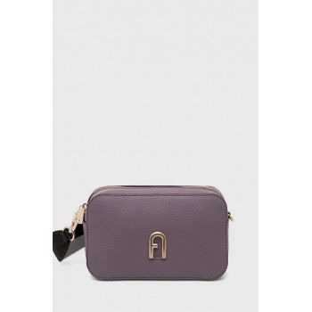 Furla poseta de piele culoarea violet