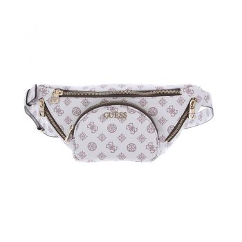 Geanta belt bag Guess, Model Utility Vibe alb cu imprimeu logo (Pentru: Femei) de firma originala