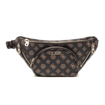 Geanta belt bag Guess, Model Utility Vibe maro cu imprimeu logo (Pentru: Femei)