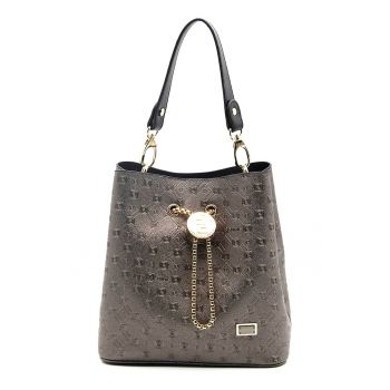 Geanta crossbody din piele ecologica cu monograma