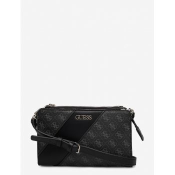 Guess, Geanta crossbody de piele ecologica Camy (Pentru: Femei, CULOARE: Negru/Gri) de firma originala