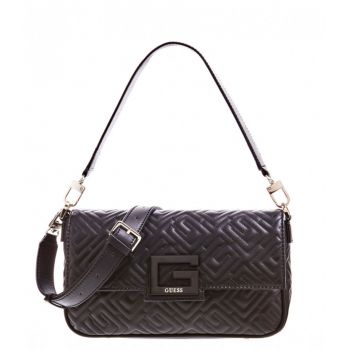 Guess, Geanta cu bareta de umar Brightside cu imprimeu logo (Pentru: Femei, CULOARE: Negru)