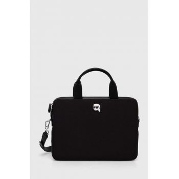 Karl Lagerfeld geanta laptop culoarea negru ieftina