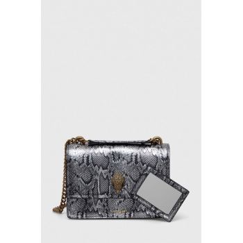 Kurt Geiger London poseta de piele culoarea argintiu