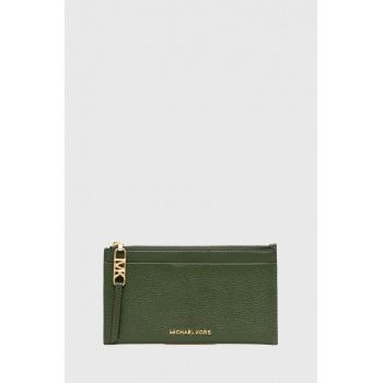 MICHAEL Michael Kors portofel de piele femei, culoarea verde
