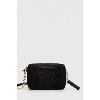 MICHAEL Michael Kors poseta de piele culoarea negru