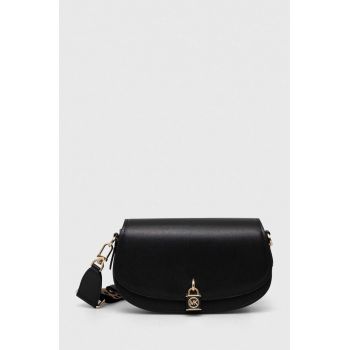 MICHAEL Michael Kors poseta de piele culoarea negru