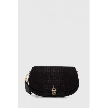 MICHAEL Michael Kors poseta de piele culoarea negru