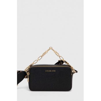 MICHAEL Michael Kors poseta de piele culoarea negru