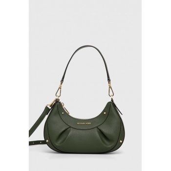 MICHAEL Michael Kors poseta de piele culoarea verde
