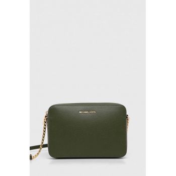 MICHAEL Michael Kors poseta de piele culoarea verde