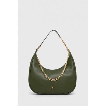 MICHAEL Michael Kors poseta de piele culoarea verde