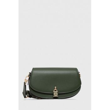 MICHAEL Michael Kors poseta de piele culoarea verde